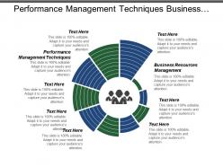 Performance management techniques business resources management project management process cpb