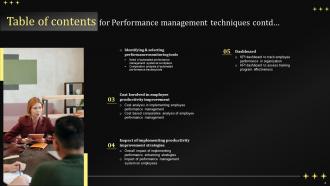 Performance Management Techniques Powerpoint Presentation Slides Graphical Aesthatic