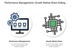 Performance managements growth market share exiting customers economic development