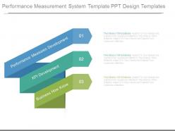 Performance measurement system template ppt design templates