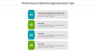 Performance monitoring evaluation tips ppt powerpoint presentation infographics cpb