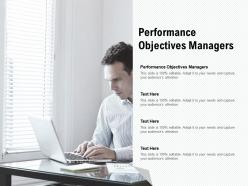 Performance objectives managers ppt powerpoint presentation gallery graphics cpb