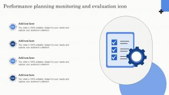Performance Planning Monitoring And Evaluation Icon