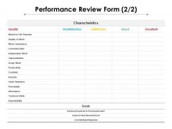 Performance review form 2 2 ppt powerpoint presentation show infographics
