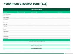 Performance review form communication a262 ppt powerpoint presentation styles images