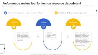 Performance Review Tool For Human Resource Department