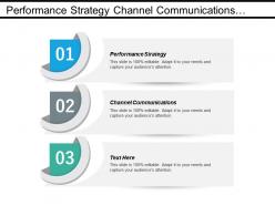 Performance strategy channel communications retail management project management cpb