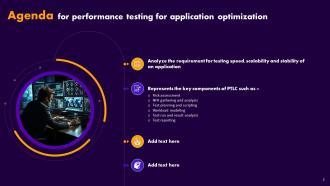 Performance Testing For Application Optimization Powerpoint Presentation Slides Image Colorful