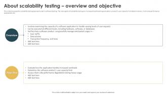 Performance Testing Strategies To Boost About Scalability Testing Overview And Objective