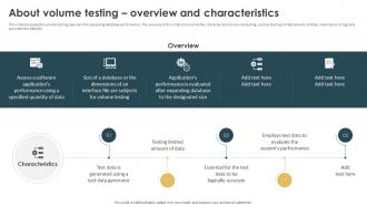 Performance Testing Strategies To Boost About Volume Testing Overview And Characteristics