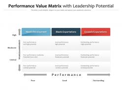 Performance value matrix with leadership potential