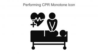 Performing CPR Monotone Icon In Powerpoint Pptx Png And Editable Eps Format