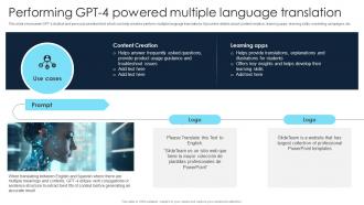 Performing Gpt 4 Multiple Language Translation Gpt 4 Everything You Need To Know ChatGPT SS V