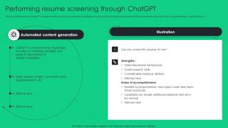 Performing Resume Screening Through ChatGPT Unlocking Potential Of Recruitment ChatGPT SS V
