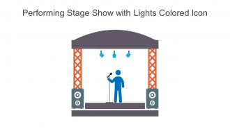 Performing Stage Show With Lights Colored Icon In Powerpoint Pptx Png And Editable Eps Format