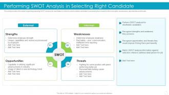 Performing Swot Analysis In Selecting Right Candidate Effective Recruitment And Selection
