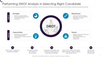 Performing Swot Analysis In Selecting Right Candidate Employee Hiring Plan At Workplace