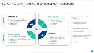 Performing Swot Analysis In Selecting Right Candidate Enhancing New Recruit Enrollment