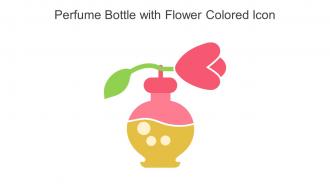 Perfume Bottle With Flower Colored Icon In Powerpoint Pptx Png And Editable Eps Format