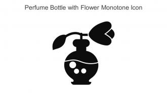Perfume Bottle With Flower Monotone Icon In Powerpoint Pptx Png And Editable Eps Format
