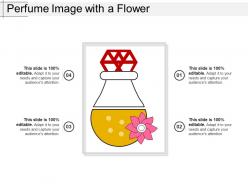 Perfume image with a flower