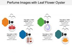 Perfume images with leaf flower oyster