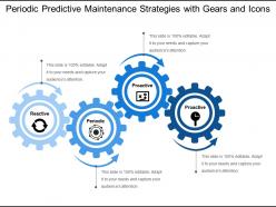 Periodic predictive maintenance strategies with gears and icons