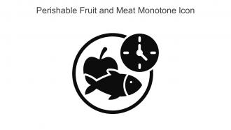 Perishable Fruit And Meat Monotone Icon In Powerpoint Pptx Png And Editable Eps Format