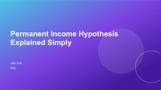 Permanent Income Hypothesis Explained Simply PPT Presentation AT