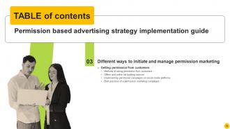 Permission Based Advertising Strategy Implementation Guide MKT CD V Template Image