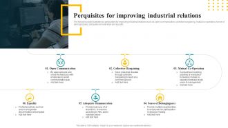 Perquisites For Improving Industrial Relations
