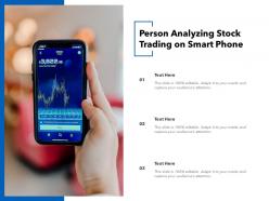 Person analyzing stock trading on smart phone