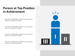 Person at top position in achievement