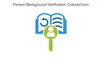 Person Background Verification Colored Icon In Powerpoint Pptx Png And Editable Eps Format