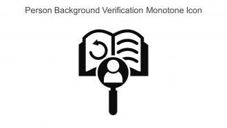 Person Background Verification Monotone Icon In Powerpoint Pptx Png And Editable Eps Format