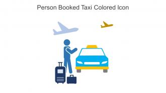 Person Booked Taxi Colored Icon In Powerpoint Pptx Png And Editable Eps Format
