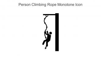Person Climbing Rope Monotone Icon In Powerpoint Pptx Png And Editable Eps Format