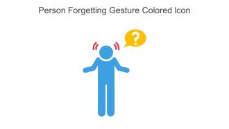 Person Forgetting Gesture Colored Icon In Powerpoint Pptx Png And Editable Eps Format