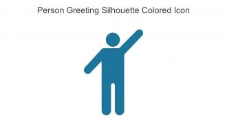 Person Greeting Silhouette Colored Icon In Powerpoint Pptx Png And Editable Eps Format