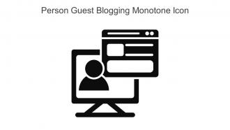 Person Guest Blogging Monotone Icon In Powerpoint Pptx Png And Editable Eps Format