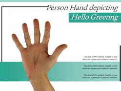 Person hand depicting hello greeting