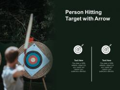 Person hitting target with arrow