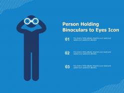 Person Holding Binoculars To Eyes Icon