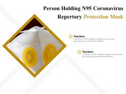 Person holding n95 coronavirus repertory protection mask