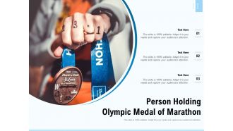Person holding olympic medal of marathon
