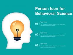 Person icon for behavioral science