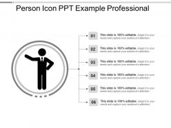 Person icon ppt example professional
