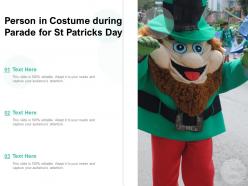 Person in costume during parade for st patricks day