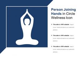 Person joining hands in circle wellness icon