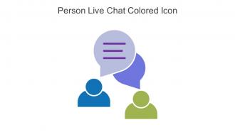 Person Live Chat Colored Icon In Powerpoint Pptx Png And Editable Eps Format